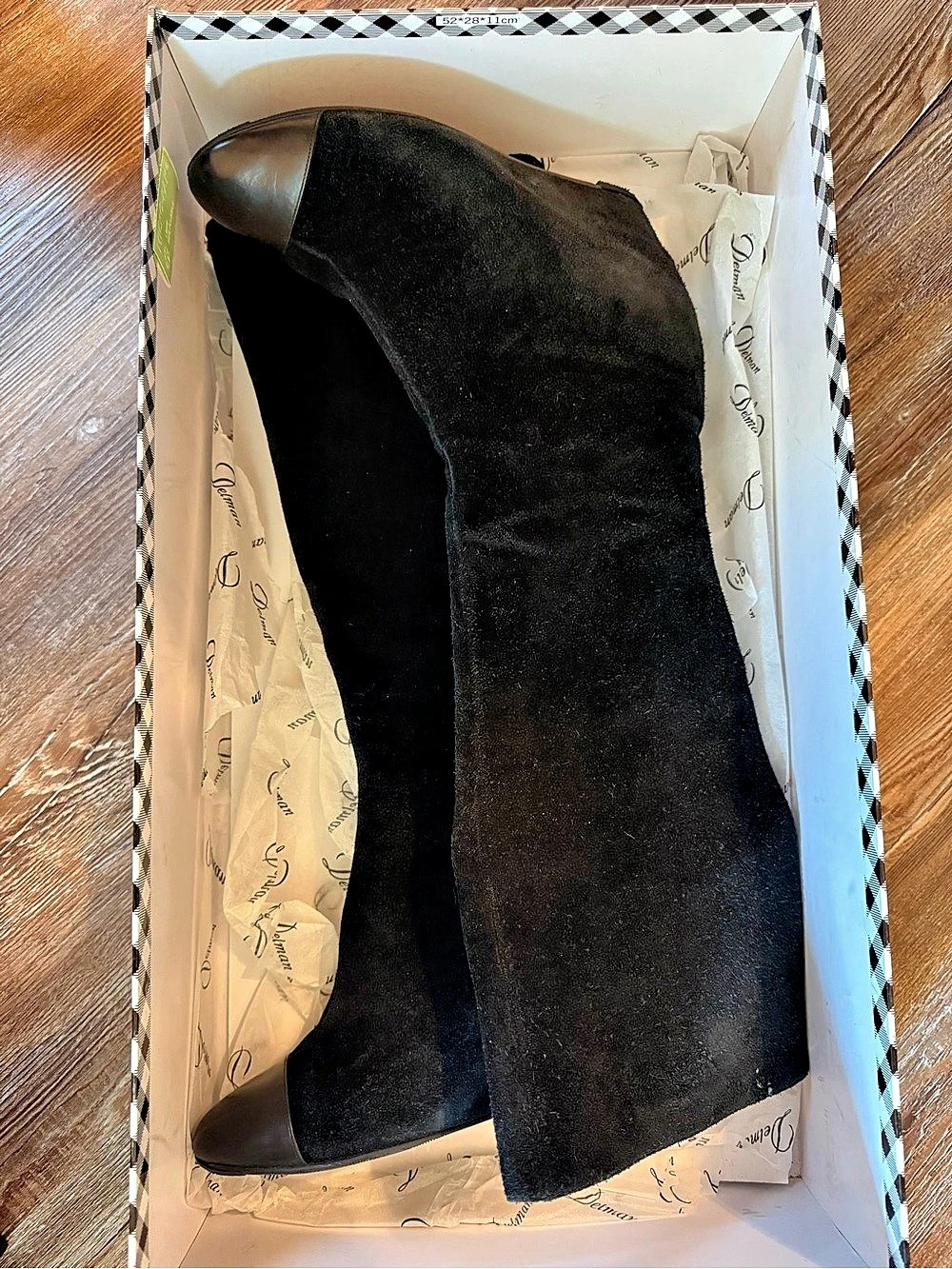 Delman Black Heeled Boots US 6.5 Like New